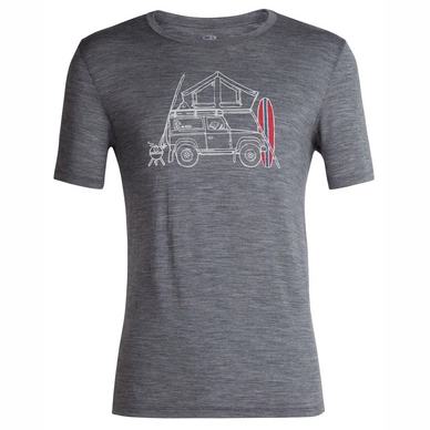 T-Shirt Icebreaker Homme Tech Lite II SS Tee Surfspot Camper Gritstone Heather