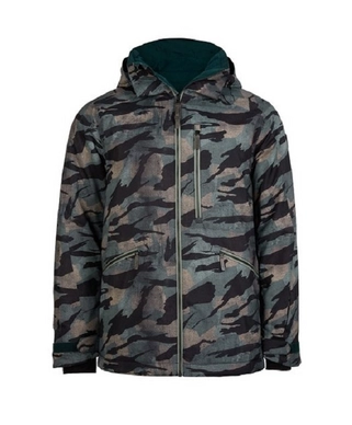 Ski Jas O'Neill Men Diabase Jacket Green Print w/ Black