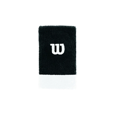 Wristband Wilson Extra Wide W Black White White