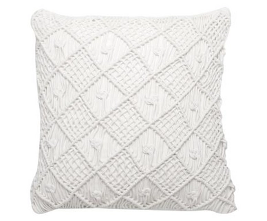 Sierkussen Yellow Lenya White (50 x 50 cm)