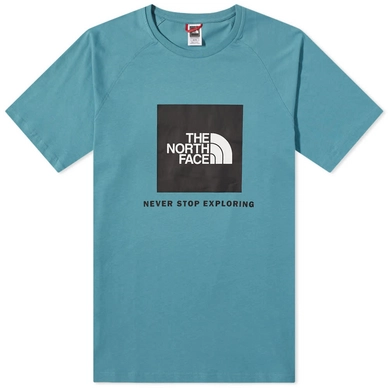 T-Shirt The North Face S/S Rag Red Box Tee Hommes Storm Blue