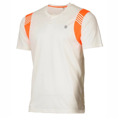 T-shirt de tennis K Swiss Henley Crew Tee Men Bright White