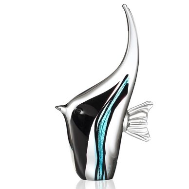 Skulptur Leonardo Fish Oceano 30 Blue Black