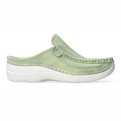 Klomp Wolky Women Roll Slide Antique nubuck Light-Green