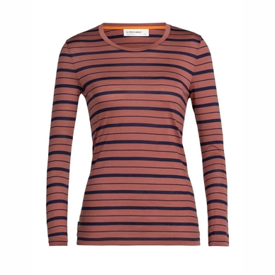 Longsleeve Icebreaker Women Wave LS Tee Stripe Grape Navy