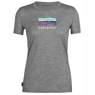 T-Shirt Icebreaker Femmes Tech Lite II SS Tee Trailhead Metro Heather