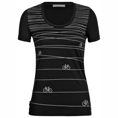 T-Shirt Icebreaker Femmes Tech Lite II SS Scoop Tee Hill Sprint Black
