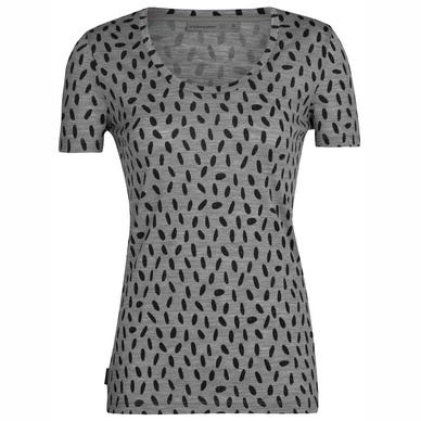 T-Shirt Icebreaker Femme Tech Lite II SS Scoop Tee 1000 Footstep Metro Heather