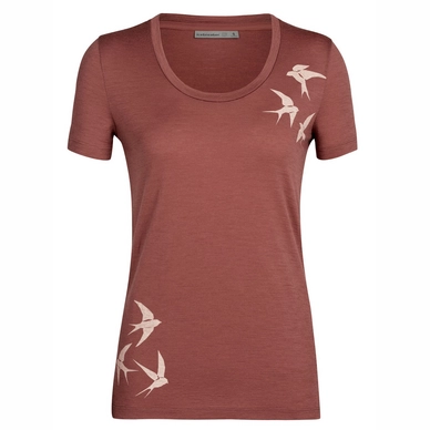 T-Shirt Icebreaker Femme Tech Lite II SS Scoop Tee Shapes Grape