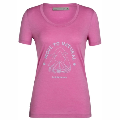T-Shirt Icebreaker Femmes Tech Lite II SS Scoop Tee Canopy Camper Cosmic