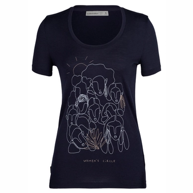 T-Shirt Icebreaker Femme Tech Lite II SS Scoop Tee Wmns Circle Midnight Navy