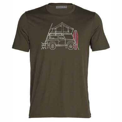 T-Shirt Icebreaker Homme Tech Lite II SS Tee Surfspot Camper Loden