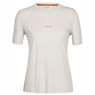 T-Shirt Icebreaker Women Central SS Tee Ecru Heather