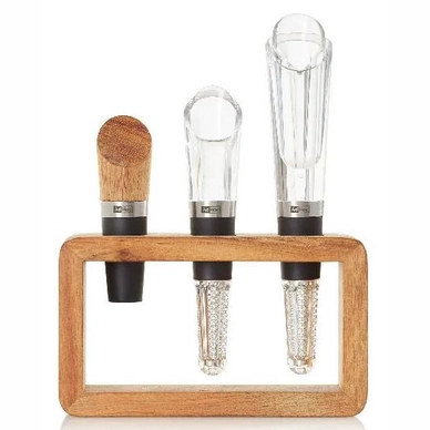 Wine Set Adhoc Wine Aerator Filter Stop with Holder Multi-colored