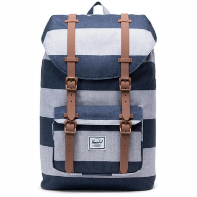 Rugzak Herschel Supply Co. Little America Mid-Volume Border Stripe Saddle Brown