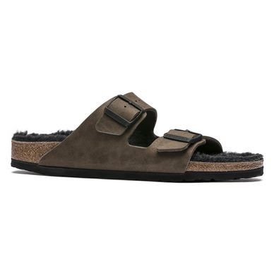 Slipper Birkenstock Unisex Arizona Winter Nug Microfiber Concrete Gray Narrow