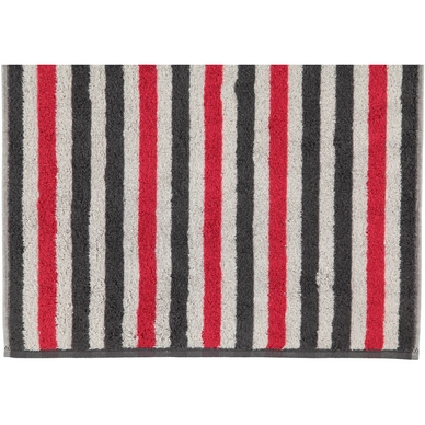 Duschtuch Cawö Tape Stripes Anthracite Red