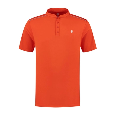 Tennisshirt K Swiss Men Hypercourt Henley Tee 2 Spicy Orange