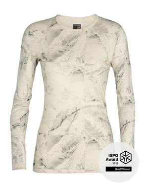 Ondershirt Icebreaker Women Nature Dye 200 Oasis LS Crewe IB Glacier Seed