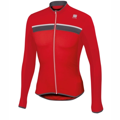 Fietsshirt Sportful Men Pista Long Sleeve Jersey Red Anthracite White