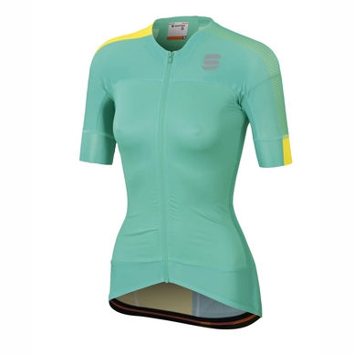 Fietsshirt Sportful Women Bodyfit Pro 2.0 Evo Jersey Miami Green Tweety Yel
