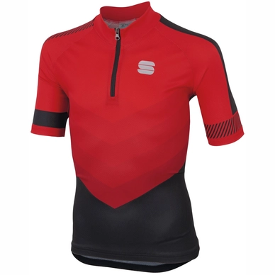Fietsshirt Sportful Chevron Kid Jersey SS Red Black