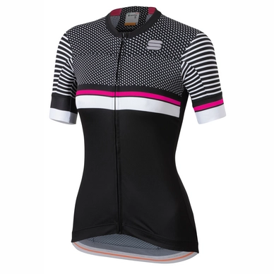 Fietsshirt Sportful Women Diva 2 Jersey Black White Bubble