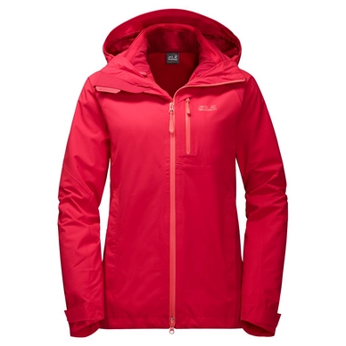 Winterjas Jack Wolfskin Women Cascade Pass 3in1 True Red