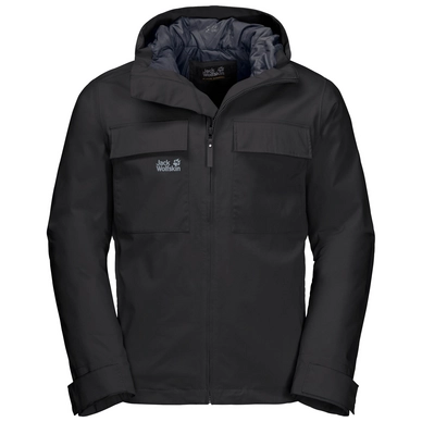Jacke Jack Wolfskin Winter Rain Black Herren