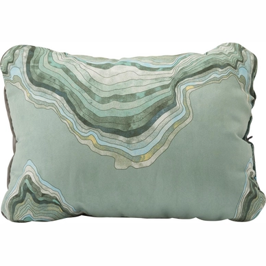 Reisekissen Thermarest Compressible Pillow Cinch Regular Sage Topo Wave (33 x 46 cm)