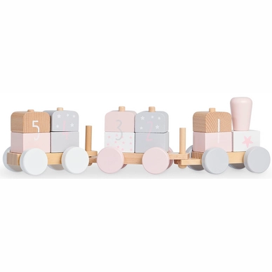 Houten Speelgoedtrein Jollein White/Pink