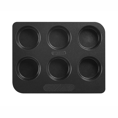 Pyrex AS06BU0 Muffinvorm Metaal 6 Stuks - Asimetria Serie Met Antiaanbaklaag En XL Handgrepen