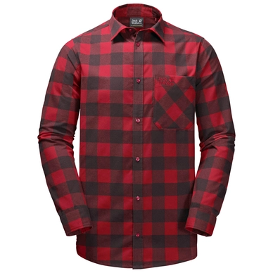 Blouse Jack Wolfskin Men Red River Red Lacquer Checks
