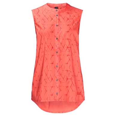 Débardeur Jack Wolfskin Women Sonora Shibori Sleeveless Hot Coral All Over