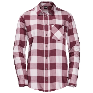 Blouse Jack Wolfskin Women Holmstad Violet Pearl Checks