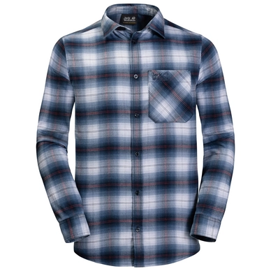Hemd Jack Wolfskin Light Valley Night Blue Checks Herren