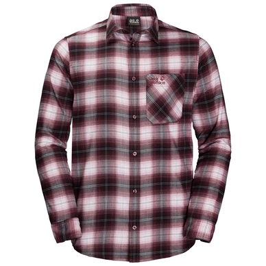Blouse Jack Wolfskin Men Light Valley Port Wine Checks