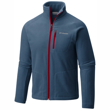 Fleece Columbia Men Fast Trek II Full Zip Dark Mountain Red Element