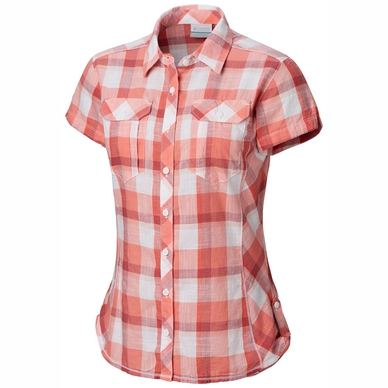 Bluse Columbia Camp Henry Red Coral Blocks Damen