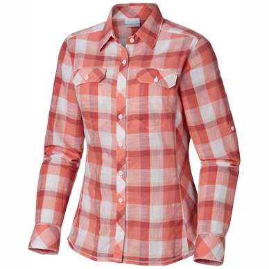 Bluse  Columbia Camp Henry Red Coral Block Damen