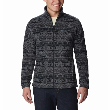 Jas Men Columbia Steens Mountain Printed Jacket Black 80s Stripe Print