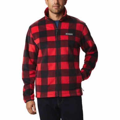 Jas Men Columbia Steens Mountain Printed Jacket Mountain Red Chalk