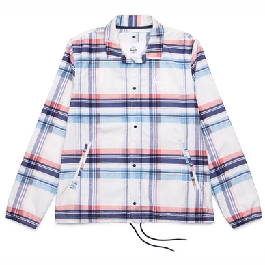 Jas Herschel Supply Co. Men's Voyage Coach Plaid White Classic Logo