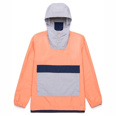 Jas Herschel Supply Co. Men's Voyage Anorak Carnelian Light Grey Crosshatch