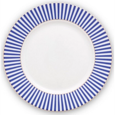 Ontbijtbord Pip Studio Royal Stripes Blue 26,5 cm (Set van 6)