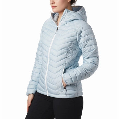 Jacke Columbia Powder Lite Hooded Cirrus Grey Sparkle Damen