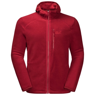 Fleecejacke Jack Wolfskin Skywind Hooded Dark Lacquer Red Herren