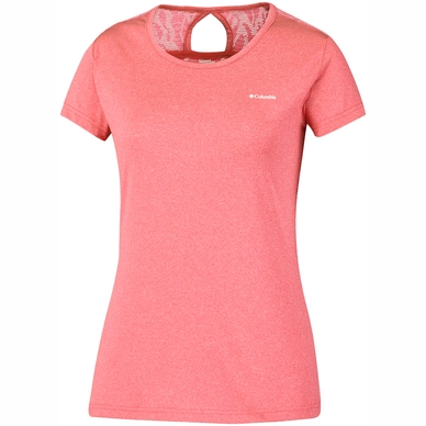 T-Shirt Columbia Peak To Point Novelty SS Coral Bloom Damen