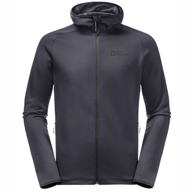 Pullover Jack Wolfskin Baiselberg Hooded Full Zip Men Ebony
