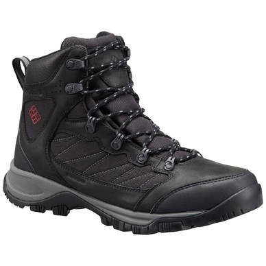 Walking Shoe Columbia Men's Cascade Pass Waterproof Black Mountain Red